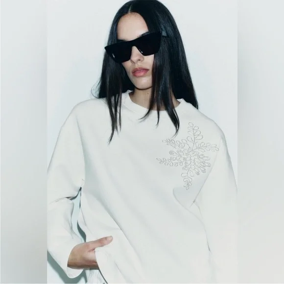 BNWT ZARA JEWEL SWEATSHIRT - Picture 2 of 8
